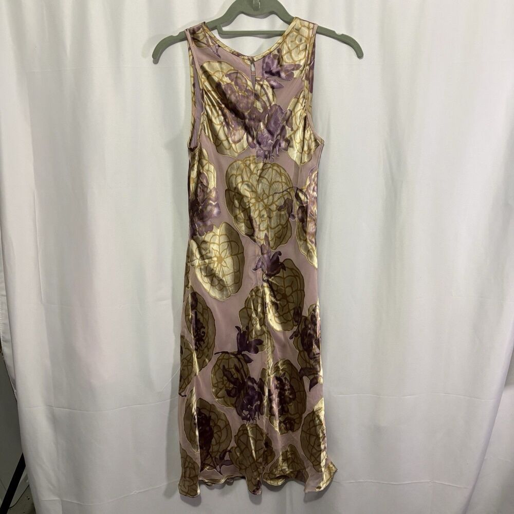 Vintage Y2K Andrea Polizzi Rex Lester Dress 4 Velvet Burnout Floral Midi Fairy - Picture 8 of 9